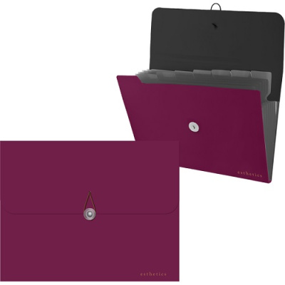 Фото Папка на резинке 8отд А4 700мкм 16мм deVENTE Esthetics бургунди 3078526 от производителя, с доставкой по Хабаровску
