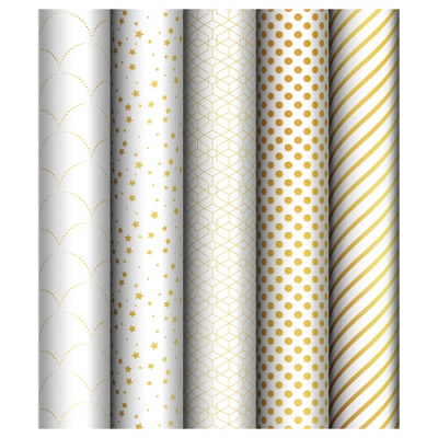 Фото Бумага упаковочная 70х100см глянцевая MESHU Pattern on white MS_53492 от производителя, с доставкой по Хабаровску