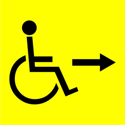 Фото Наклейка Вход для инвалидов от производителя, с доставкой по Хабаровску