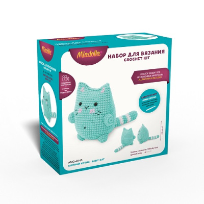 Фото Набор для вязания Miadolla Мятный котик AMG-0143 от производителя, с доставкой по Хабаровску