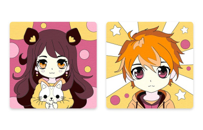 Фото Картина по номерам на магните 9х9см ФРЕЯ Милые анимешки PNBM-016 от производителя, с доставкой по Хабаровску