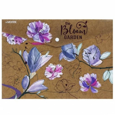 Фото Папка-конверт на кнопке А4 (330x235мм) 180мкм deVENTE Bloom Garden сиреневые цветы 3071205 от производителя, с доставкой по Хабаровску
