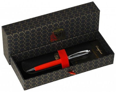 Фото Ручка шар MANZONI Baveno корпус металл красный с серебром MABB-RS  от производителя, с доставкой по Хабаровску