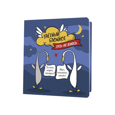 Фото Записная книжка 130х130см 32л клетка Улетный блокнот с гусями синий  от производителя, с доставкой по Хабаровску