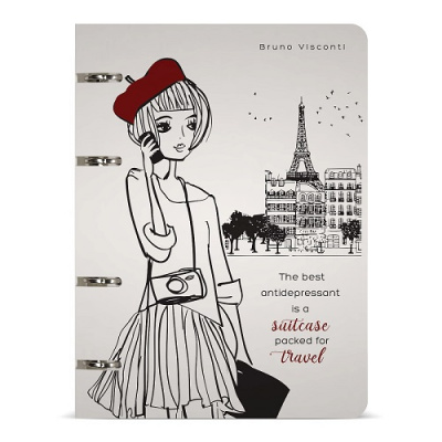 Фото Тетрадь 80л А5 клетка на кольцах пластиковая обложка ПУТЕШЕСТВЕННИЦА 7-80-632/07 от производителя, с доставкой по Хабаровску