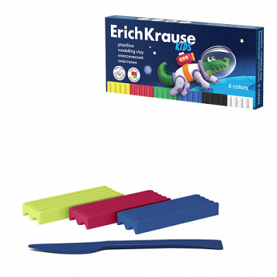 Фото Пластилин 6цв 108г ErichKrause Kids Space Animals со стеком 61330 от производителя, с доставкой по Хабаровску
