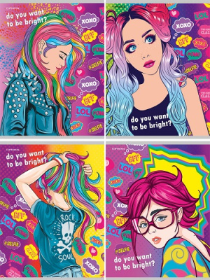 Фото Тетрадь 96л А5 клетка Яркие девчонки 96-3162 от производителя, с доставкой по Хабаровску