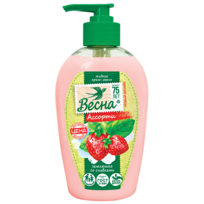 Мыло жидкое Весна Земляника со сливками 280мл 5099/601236