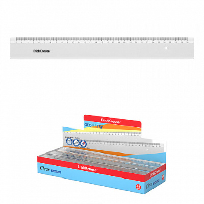 Фото Линейка 30см пластиковая ErichKrause Clear прозрачная 49521 от производителя, с доставкой по Хабаровску