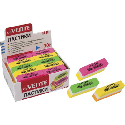 Фото Ластик 55x15x13мм прямоугольный скошенный deVENTE Bubble Gum ассорти 4070911 от производителя, с доставкой по Хабаровску