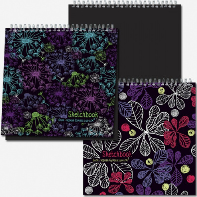 Фото Скетчбук 20л А4 на гребне черная бумага Sketchbook black Notturno 2812/871154 от производителя, с доставкой по Хабаровску