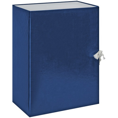 Фото Архивный короб на завязках 150х330х240мм А4 бумвинил синий Lamark AB0115-BL от производителя, с доставкой по Хабаровску