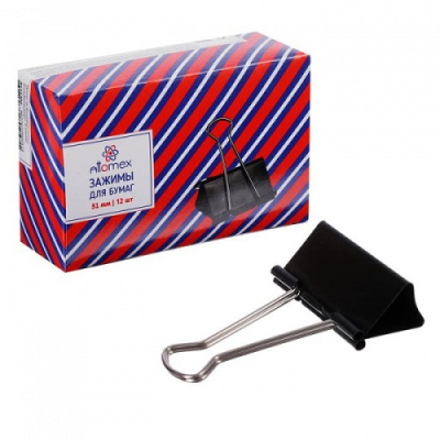 Фото Зажим для бумаг 51мм черный 1шт 4131305/933329 от производителя, с доставкой по Хабаровску