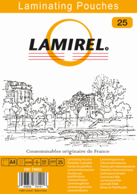 Фото Пленка для ламинирования  Lamirel А4, 125мкм, 25 шт., шт от производителя, с доставкой по Хабаровску