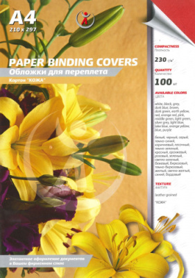 Фото Картон красный кожа А4 100л 4123503,СRA400230, 3909 от производителя, с доставкой по Хабаровску