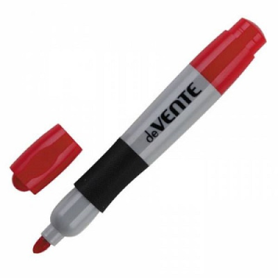 Фото Маркер перм 4мм красный пулевидный с каучук вставками deVENTE 5043326 от производителя, с доставкой по Хабаровску