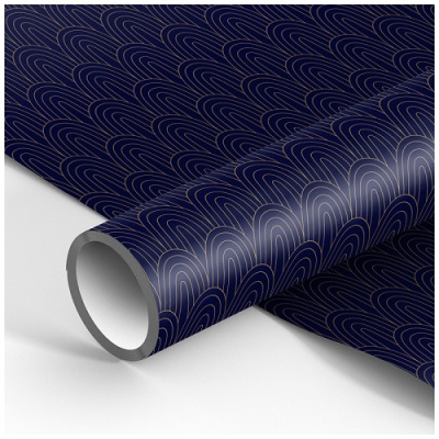 Фото Бумага упаковочная 70х100см глянцевая MESHU Dark blue М100_41101 от производителя, с доставкой по Хабаровску