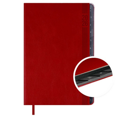 Фото Еженедельник А5 2026 ESCALADA Буйвол 160стр иск кожа красный 70335 от производителя, с доставкой по Хабаровску