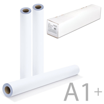 Бумага в рулонах А1 90г 146% 610х50,8х45м BRAUBERG 110451