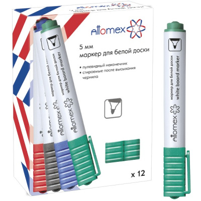 Фото Маркер для доски 5мм зеленый пулевидный Attomex 5040603 от производителя, с доставкой по Хабаровску