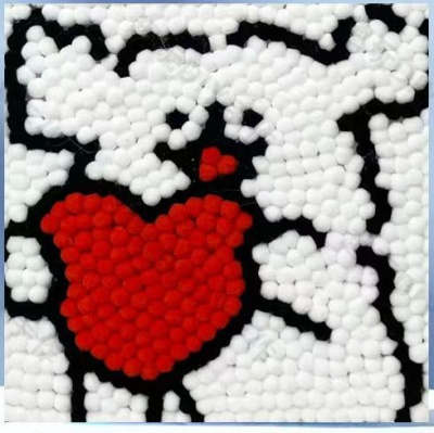 Фото Картина из помпонов на подрамнике Draw Me! Heart of a Dog 20х20см 156-LQ-014 от производителя, с доставкой по Хабаровску
