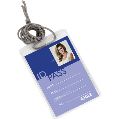 Фото Бейдж вертикальный 115х85мм на шнурке прозрачный Eagle EC003-1 от производителя, с доставкой по Хабаровску