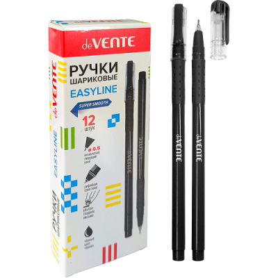 Фото Ручка шар 0,5 черная игольчатый узел deVENTE EasyLine 5073627 от производителя, с доставкой по Хабаровску