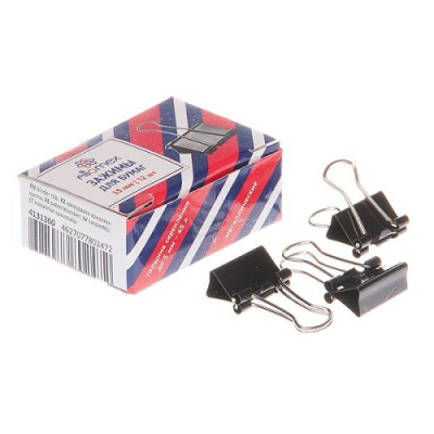 Фото Зажим для бумаг 15мм черный 1шт 4131300/00116 (12) от производителя, с доставкой по Хабаровску