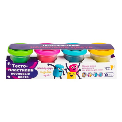 Фото Тесто для лепки Genio Kids-Art 4цв 50г неоновые цвета TA1016V от производителя, с доставкой по Хабаровску