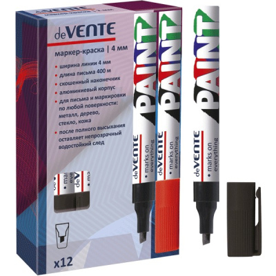 Фото Маркер перм (краска) 1-4мм черный скошенный deVENTE 5043701  от производителя, с доставкой по Хабаровску