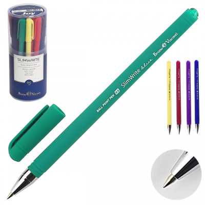 Фото Ручка шар 0,5 синяя Bruno Visconti SlimWrite Joy 20-0053 от производителя, с доставкой по Хабаровску