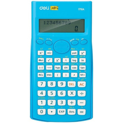 Фото Калькулятор Deli E1710A/BLU (10 + 2 разряда, 240 функций) синий 1407146 от производителя, с доставкой по Хабаровску