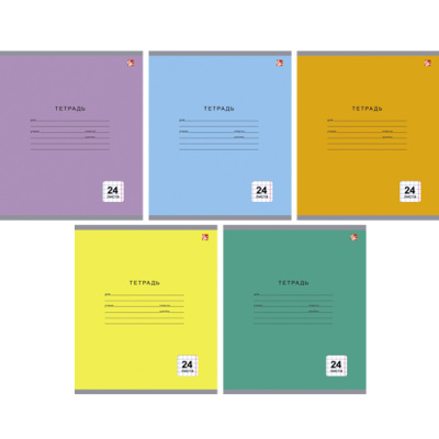 Фото Тетрадь 24л клетка Однотонная серия ТК245002 от производителя, с доставкой по Хабаровску