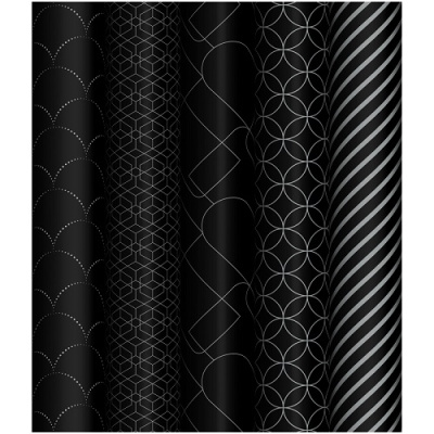 Фото Бумага упаковочная 70х100см MESHU Pattern on black ассорти MS_53487  от производителя, с доставкой по Хабаровску