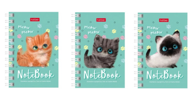 Фото Записная книжка А7 40л клетка на гребне Кошарики 40ЗК7В1гр от производителя, с доставкой по Хабаровску