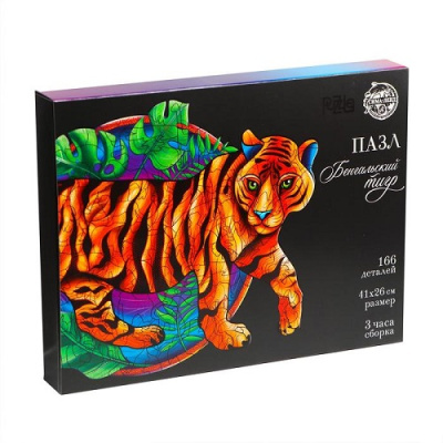 Фото Пазл фигурный деревянный Бенгальский тигр 4276361 от производителя, с доставкой по Хабаровску