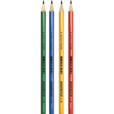 Фото Карандаш чернографитный М без ластика deVENTE АРХИТЕКТОР ассорти 5032704 от производителя, с доставкой по Хабаровску