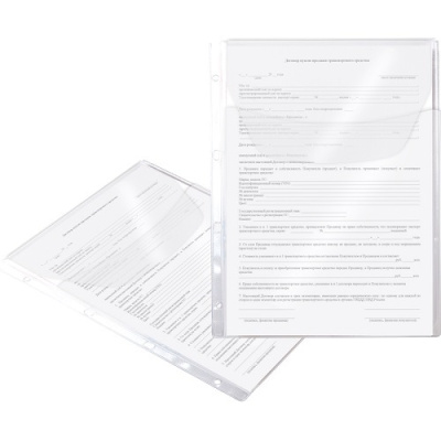 Фото Мультифора (Файл-вкладыш) А4 140мкм 1шт глянец с клапаном сверху на кнопке deVENTE 3050506 от производителя, с доставкой по Хабаровску