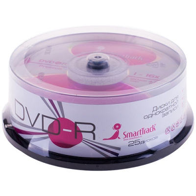 Фото Диск DVD-R SMART TRACK 4,7Gb 16х Cake Box (25шт) ST000251 от производителя, с доставкой по Хабаровску