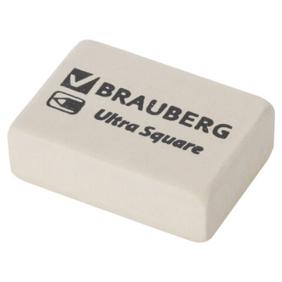 Фото Ластик 26х18х8мм прямоугольный BRAUBERG Ultra Square белый натуральный каучук 228707 от производителя, с доставкой по Хабаровску