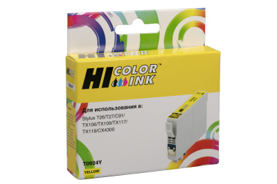 Картридж Hi-Black (HB-T0924) для Epson Stylus C91/CX4300/T26/TX106/109, Y
