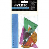 Фото Набор линеек (2 угольника, линейка 15см, транспортир) deVENTE ассорти 5092302 от производителя, с доставкой по Хабаровску