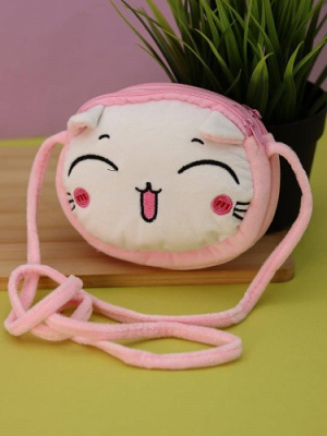 Сумочка плюшевая Funny cat white 80P-019