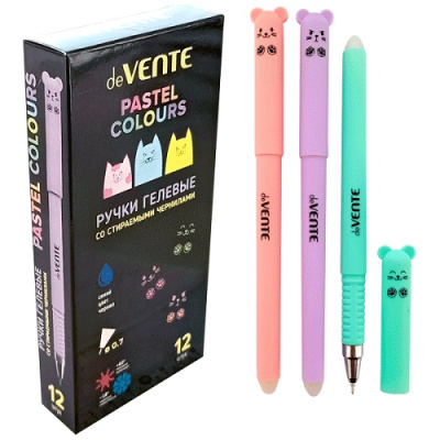 Фото Ручка гел 0,7 синяя игольчатый узел Пиши-стирай deVENTE Kitty 5051320 от производителя, с доставкой по Хабаровску
