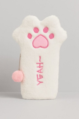 Фото Пенал плюшевый Pink paw white 80P-077 от производителя, с доставкой по Хабаровску