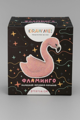 Фото Алмазная мозайка на копилке Draw Me! Flamingo 9х15х14см 156-TH028 от производителя, с доставкой по Хабаровску