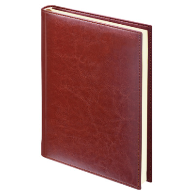 Фото Ежедневник А5 без дат BRAUBERG Imperial 320стр иск кожа коричневый 123414 от производителя, с доставкой по Хабаровску