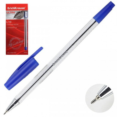 Фото Ручка шар 0,7 синяя игольчатый узел ErichKrause ULTRA-10 13873 от производителя, с доставкой по Хабаровску