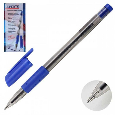 Фото Ручка шар 1,0 синяя с грипом deVENTE Smoky 5070342 от производителя, с доставкой по Хабаровску