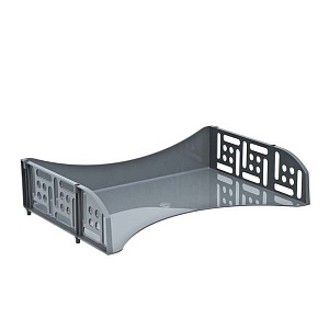 Фото Поддон для бумаг СТАММ Филд пластик широкий серый ЛТ800 от производителя, с доставкой по Хабаровску